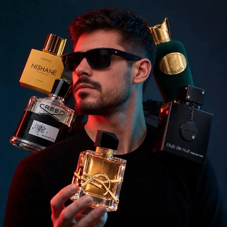 Perfumes importados e arabes: Nishane Hacivat, Creed Aventus, YSL Libre, Sospiro Vibrato e Armaf Club de Nuit
